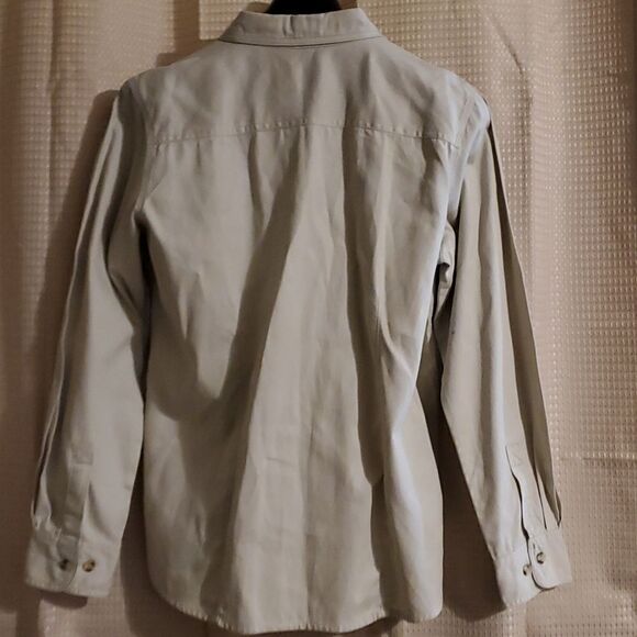 Vintage CE Schmidt Workwear Cotton Flannel Shirt L Tan - Picture 7 of 7